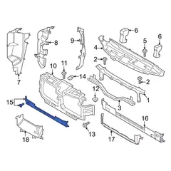 Radiator Support Air Deflector Cover - Front