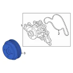 Engine Water Pump Pulley - 7.3L