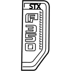 Fender Emblem Name Plate - Right, Front (XL)