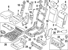 A cover that replaces the original equipment seat back and bottom cushion covers of vehicles Cloth - Front, Center