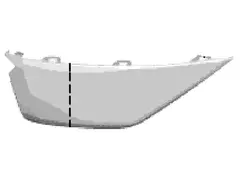 Bumper Cover Spacer Panel Extension - Left, Rear