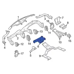 Instrument Panel Air Duct Vent Louver Hose - Center