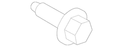 Seat Belt Lap and Shoulder Screw Receptacle - M10 X 30MM, Front