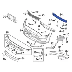 Bumper Impact Bar Bolt - Front 5.2L