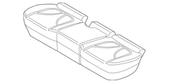 Seat Cover Cushion - Rear, Passenger
