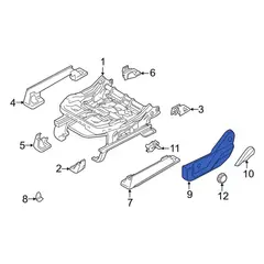Shield Seat Frame Trim Panel - Right, Front