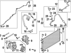 AIR CONDITIONING (A/C) Condenser <br> 2.3 LITER (AT)