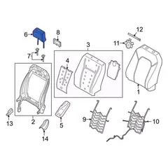 Headrest pad <br>Headrest part of the Seat Onyx