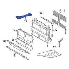 Radiator Support Panel Reinforcement Floor Sidemember - Right, Front