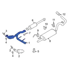 Converter <br>Catalytic and Amplifier; pipe shield Catalytic cnvrtr Pre - Right 5.0L