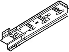 Floor Side Rail Reinforcement Sidemember Closing Panel - Right, Rear, Center