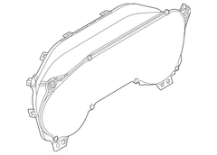 Instrument Panel Lens Fuel And Temperature Gauge Mask