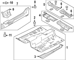 Floor Pan Crossmember COUPE (CONVERTIBLE)