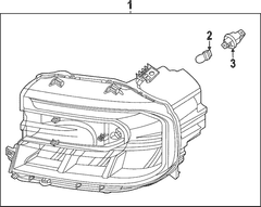 Headlight housing Composite <br>A non sealed beam style - Left, Front