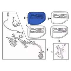 Drive Motor Battery Pack Charging Port Door <br>A which helps to enclose the pocket