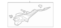 Interior Quarter Panel Trim Package Tray Support - Right, Rear (Chateaumerlot)