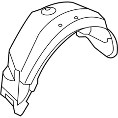 Quarter Panel Splash Shield Wheelhouse - Left, Inner
