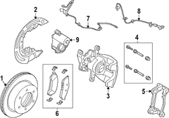 Brake Dust Shield Plate <br>A used to contain the produced by pads of a vehicles disc