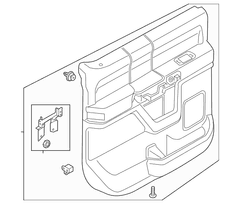 Door Interior Trim Panel - Right, Rear 18 Radio Speakers