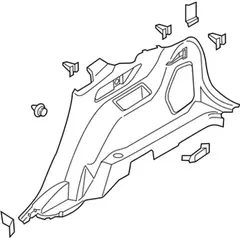 Interior Quarter Panel Trim - Rear