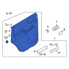 Door Interior Trim Panel - Left, Front, Lower