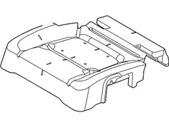 Seat Cushion Pad Foam - Right, Rear