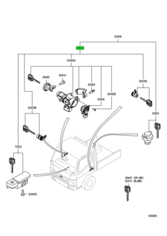 CYLINDER & KEY KIT,LOCK 2