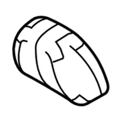 Roll Type Headrest Cover - Right, Front (Police)