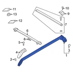 Roof Luggage Carrier Side Rail Rack - Left
