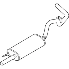 Exhaust Muffler And Pipe - 5.0L