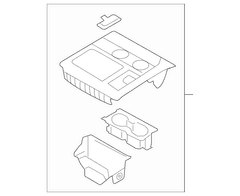 Console Panel and COMPONENTS Cover Top Control <br>Panel used for the Selector Lever