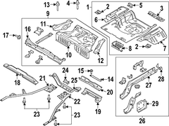 Frame Side Member Sidemember COUPE - Left, Rear, Center (CONVERTIBLE, Coupe, MT)