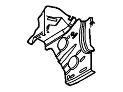 Fender Reinforcement Bar Hinge - Right, Front