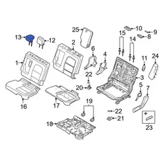 Headrest - Rear, Center