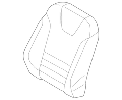 Seat Back Cushion Cover - Right, Front