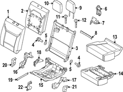 Seat Back Cushion Crew Cab with Armrest Pad <br>A used on the of a vehicles