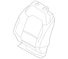 Cover Seat Back 4 Door - Left, Front (Everglades.)