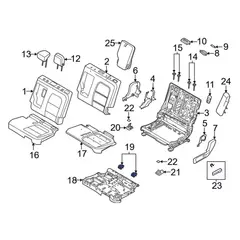 Latch Bezel Child Restraint Anchor Plate - Rear
