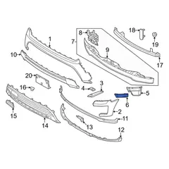 Bumper Trim Fog Lamp Bezel - Right, Front