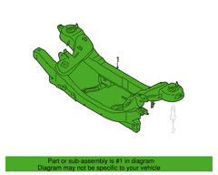 Suspension Subframe Crossmember - Rear