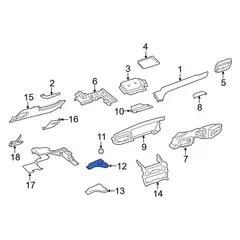 Instrument Panel Trim Vent Air Louvre Bezel (Base, XLT)