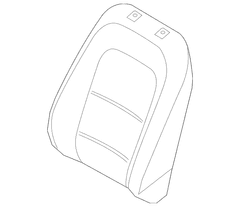 Seat Back Cushion Cover - Left, Front