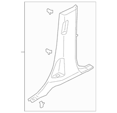 Door Pillar Post Trim Set Panel - Right