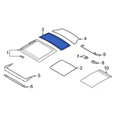 Sunroof Glass - Rear