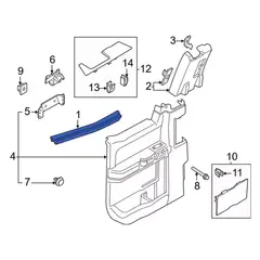Door Window Belt Weatherstrip - Left, Rear