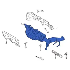 Catalytic Converter with Integrated Exhaust Manifold And Catalyst - 2.5L