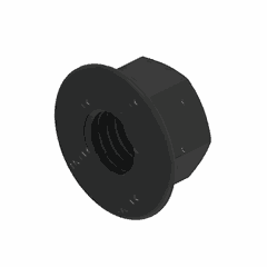 M12 1.75 Hex Nut with Nylon Insert Flange