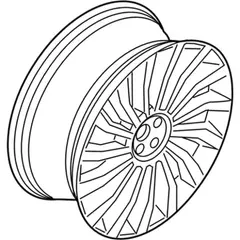 Wheel Rim 21X9 Ultra Bright Machined Style 2