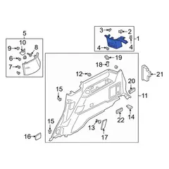 Body D-Pillar Trim Panel 14 Radio Speakers (Cypress)