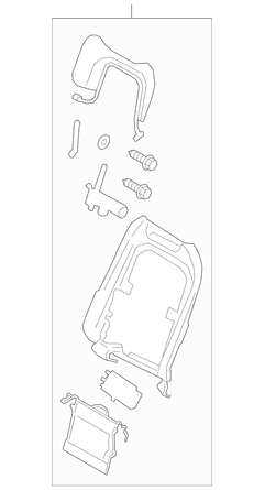 Panel <br>Seat Back cover Frame support Pad Seat Shield Sandstone